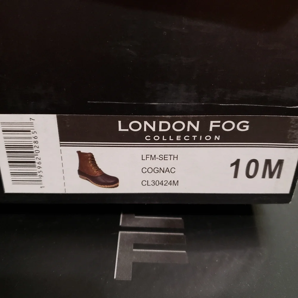 London‎ Fog Men’s Duck Boots Size 10M – Cognac Brown Waterproof Memory Foam